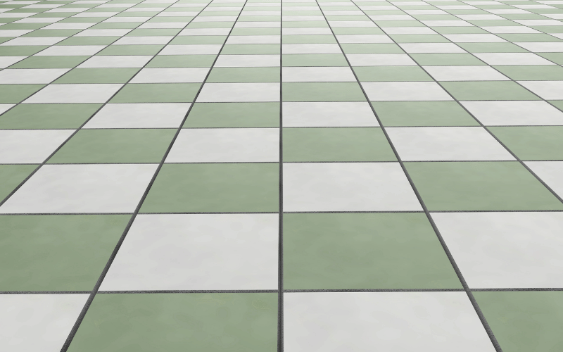checkered-green-white-epoxy-floor-denison-tx